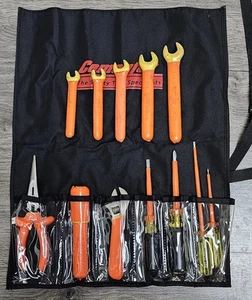 Cementex 7 Piece Tool Roll + 5 Piece Open End Wrenchs - Picture 1 of 5