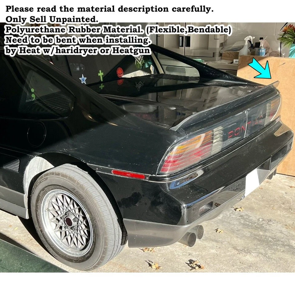 450F Type Rear Duckbill Trunk Spoiler Wing Fits 1983~1988 Pontiac Fiero GT Coupe - Image 1 of 4
