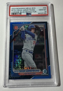 PETE CROW-ARMSTRONG - 2024 BOWMAN CHROME - MEGA BOX - BLUE REFRACTOR - PSA 10 - Picture 1 of 1