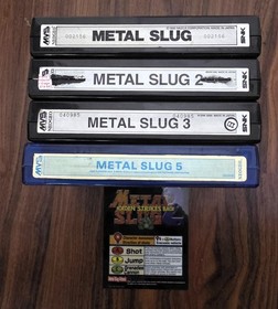 US Seller Neo Geo MVS -Authentic Metal Slug 1, 2, 3 & 5 cart lot