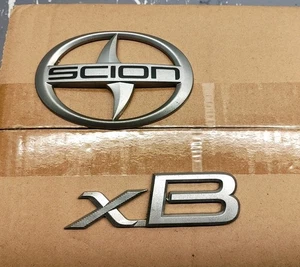 2004-2006 Scion xB Emblem Logo Symbol Badge Trunk Gate Rear Set Silver OEM - Picture 1 of 9