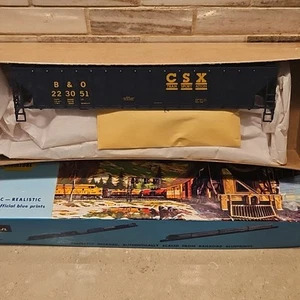 HO Athearn Bev-Bel 1423 B&O "CSX" Dark Blue 54’ P.S. Ribside Hopper #223051 NIB - Picture 1 of 10