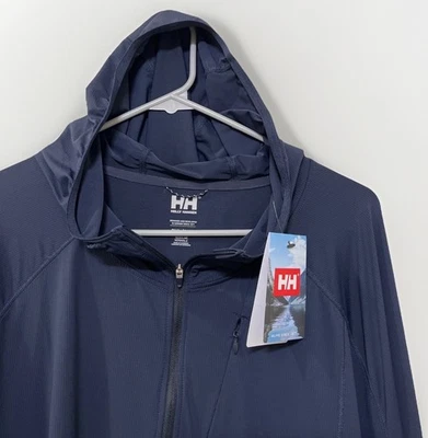 Sudadera con capucha Helly Hansen Shine Solen 1/2 cremallera azul marino 2XL UPF 50+ NUEVA CON ETIQUETAS Foto 1 de 4