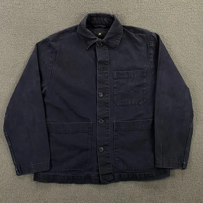 H&M Denim Chore Chaqueta Para Hombres Mediana Granero Abrigo Ropa de Trabajo Campo Utilidad Azul Foto 1 de 4