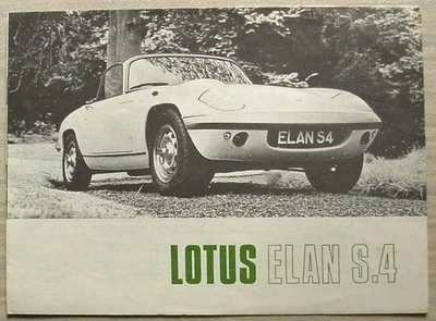 LOTUS ELAN S4 Sports Car USA Market Sales Brochure c1969 — 第 1/3 张图片