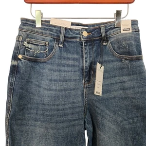 Judy Blue Wide Leg Cropped Jeans - Medium Blue Größe 9/29 - Bild 1 von 10