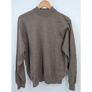 Vintage Giasone 100% Merino Wool Mock Neck Sweater Men’s M Brown Made in Italy - Bild 1 von 4