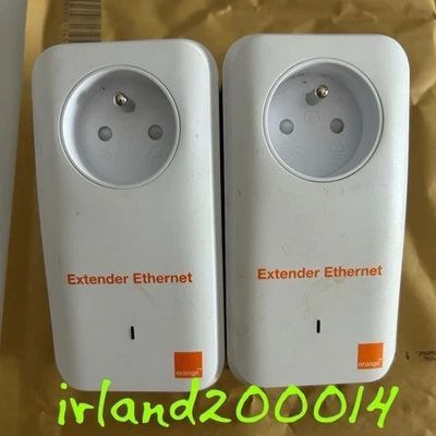 Deux CPL Orange Extender Ethernet 500Mbp/s+ 2 Câbles .,. - Photo 1/3