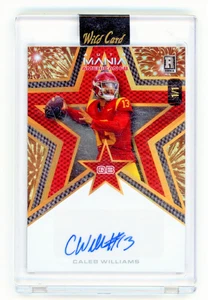 Wild Card Auto Mania American FB Golden Fireworks Caleb Williams 2024 automático 1/1 - Imagen 1 de 2