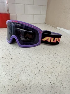 Alpina Pink Purple Snowboard Ski Goggles Made in Germany Triflex Lens 80s VTG - Picture 1 of 6