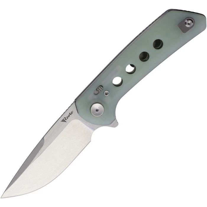 Cuchillos Reate 3.38" Lavado a Piedra Nitro V Acero Hoja Plegable Jade G10 Mango PL-XF 7 Foto 1 de 1