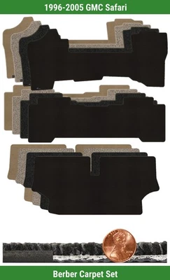 Juego de alfombrillas bereber personalizadas Lloyd para GMC Safari 1996-2005 (3 piezas) #RAQ Foto 1 de 4