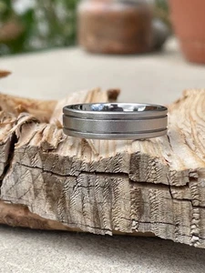 Men's Everyday Wear Ring, Solid Titanium, 6mm, Durable Finish, Affordable - Picture 1 of 6