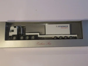 Selten ! Schenker Tieflader mit Kiste Stinnes Logistik , Herpa, OVP -TOP- - Bild 1 von 11