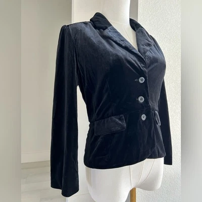 To the MAX Black Velvet Jacket Holiday Evening Womens Size Small - Image 1 of 4