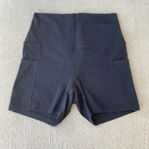 HeyNuts Biker Yoga Shorts mit Taschen 4" schwarz Small - Bild 1 von 3