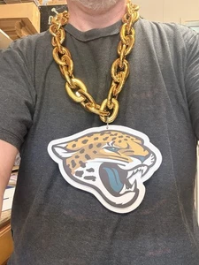 Neu NFL Jacksonville Jaguars große Fan-Kette GOLD Halskette Schaumstoff USA VERKÄUFER - Bild 1 von 9