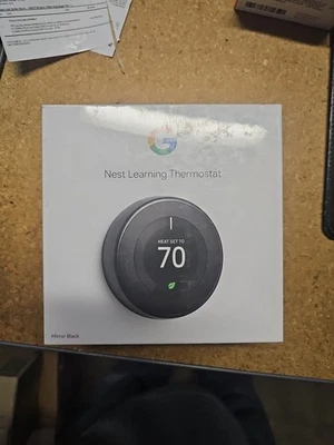 Nest T3018US 3rd Gen Programmable Thermostat - Mirror Black - Image 1 of 2
