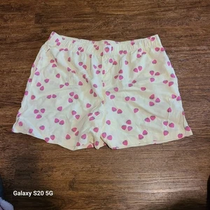 Jaclyn Women's Boxer Shorts Strawberry Print Sleep Lounge Casual NEW - Picture 1 of 4