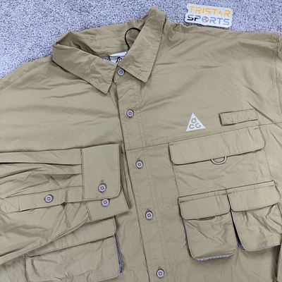 Nike ACG Orb Weaver Camisa Para Hombres XL Caqui Dri-FIT ADV UPF 40+ Pesca Exterior Foto 1 de 4