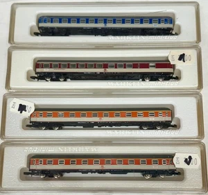 Märklin mini-club 4 Stück Pop Personenwaggons der 70er schön erhalten in OVP - Bild 1 von 1
