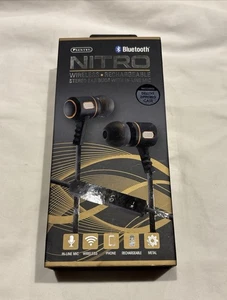 SENTRY BT450 - Auricolari in metallo wireless Bluetooth NITRO nero/oro NUOVI - Foto 1 di 7