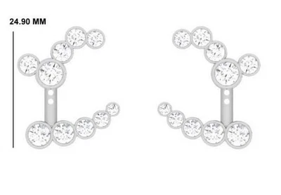 Lab Grown Diamonds Earrings Five lustrous diamonds 14 KT Gold - Image 1 of 4