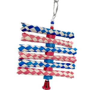 1249 Short Star Spangled Fingertrap Shredder with Bamboo Traps Foam Beads - Picture 1 of 9