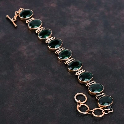New Year Sale Copper Oval Chrome Diopside Stone Boho Mother Bracelet Jewelry - Image 1 of 4