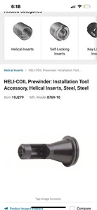 Helicoil Prewinder M10 x1.5 Steel Metric For 2NJP4Mfr. # 8769-10 NOS Lot Of 3 + - Picture 1 of 5