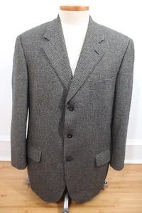 Vtg John W Nordstrom 50" Zegna Wool Cashmere Check 3-Button Sport Coat Union - Picture 1 of 9