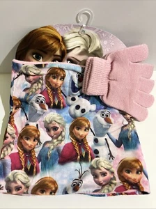 scalda collo e guanti Frozen disney elsa anna morbido pile - Picture 1 of 4
