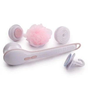 Electric Rechargeable Body Brush Back Scrubber Shower Brush with Long Handle - Picture 1 of 8
