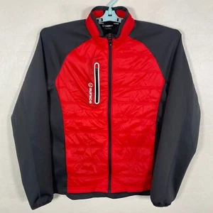 Sunice Jacket Mens Medium Red Full Zip Huxley Thermal Hybrid Golf Performance - Picture 1 of 9