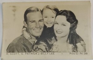 Chile Tobacco Card Polo G-38 Randolph Scott - Gail Patrick - Billy Lee