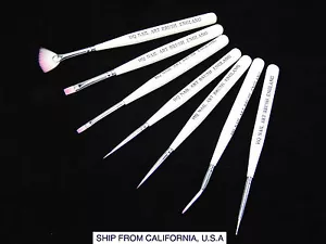 7 PCS ACRYLIC UV GEL NAIL ART DESIGN DOTTING PAINTING BUILDER TOOL BRUSH PEN SET - Picture 1 of 6