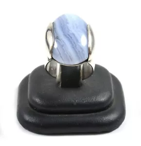 Anello taglio Moderno in Calcedonio e Argento 925 Made In Italy - Foto 1 di 3