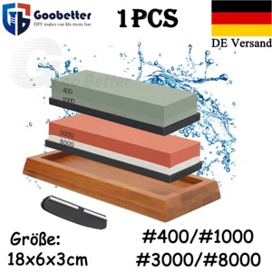 Schleifstein Set 400/1000 3000/8000 Profi Abziehstein Wetzstein Messerschärfer - Bild 1 von 13