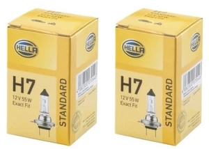 2 X Hella H7 12V 55W Exact Fit Pack of 2 Bulbs - Picture 1 of 1