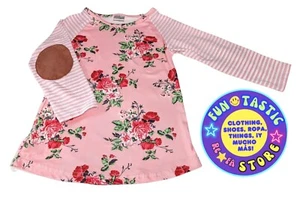 BLUSA NIÑA MANGA LARGA FLORAL RAYAS MANTECOSA. SUAVE. Jersey cuello redondo talla L - Imagen 1 de 8
