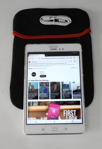 Samsung Galaxy TabA 8.0" SM-T355Y White 2015 Android 5.0 4G WiFi 16GB & Pouch - Picture 1 of 13
