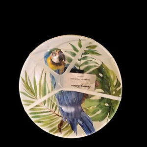 Tommy Bahama Melamin VIER 4 Suppen Salat Schüsseln Multicolor Vögel Papageien - Bild 1 von 2
