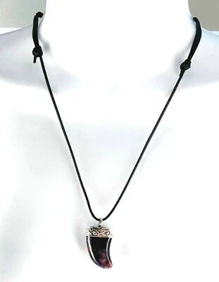 Natural Amethyst Stone Pendant & Necklace Unisex - Image 1 of 4