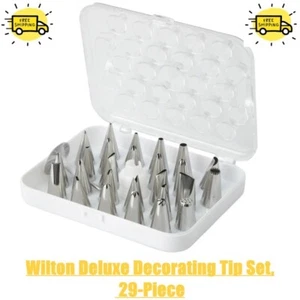 Wilton Deluxe Decorating Tip Set, 29-Piece, Stainless Steel and Plastic - Picture 1 of 10