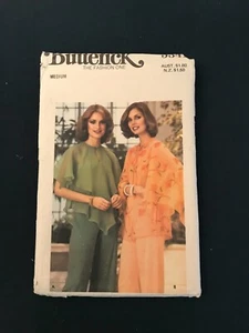 Butterick 5341 Vintage 70s Sewing Pattern Semi Fitted Blouse Angel Sleeve - Picture 1 of 6