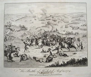 Schlacht bei Hochstädt, Bayern 1704 echter alter Kupferstich 1781 - Picture 1 of 1