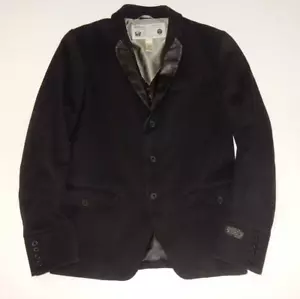 Diesel Men's Sport Coat Blazer Jacket Size L Leather Trim Military - Picture 1 of 7