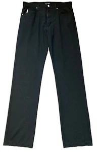 ORIGINAL ARMANI JEANS J31 REGULAR FIT CHINO TROUSERS BLACK - W34 L36 COMFORT FIT - Picture 1 of 21