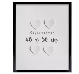 3D Objektrahmen Bilderrahmen Holz Befüllen Trikotrahmen Schwarz DIY 40x50 cm - Bild 1 von 14