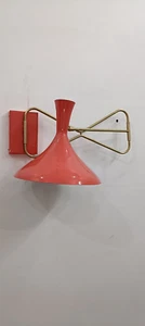 1950s Mid Century Brass Swing Italian Wall Sconce Light Fixture Stilnovo Style - Picture 1 of 6